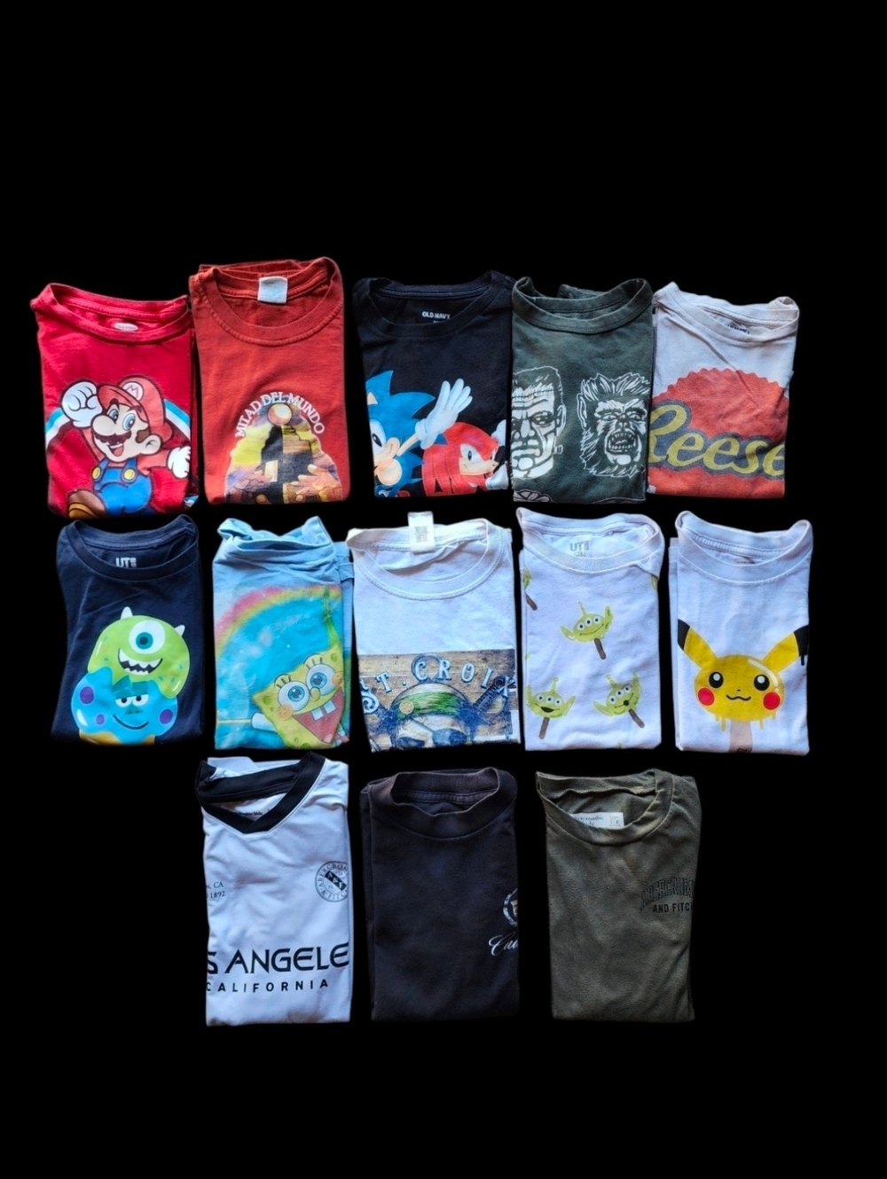 H&M Kids 13 Short Sleeve Graphic Tee Boy Bundle